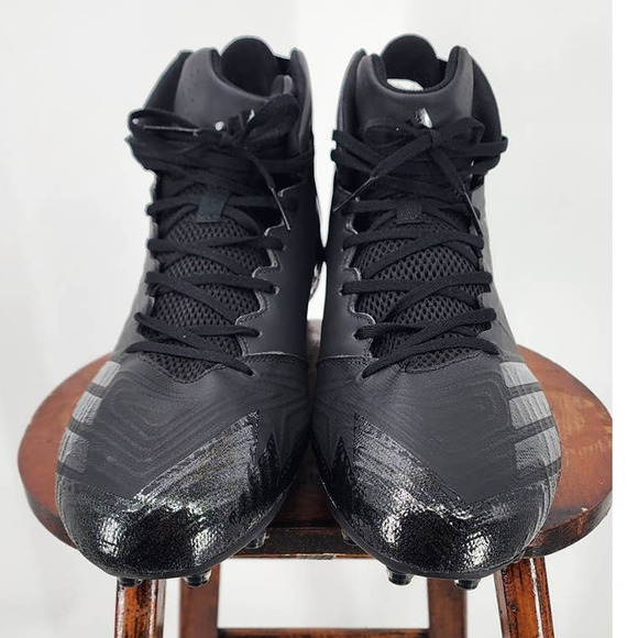 NEW Adidas Freak X Carbon Mid Tripple Black Football Cleats Size 18 - Picture 4 of 9